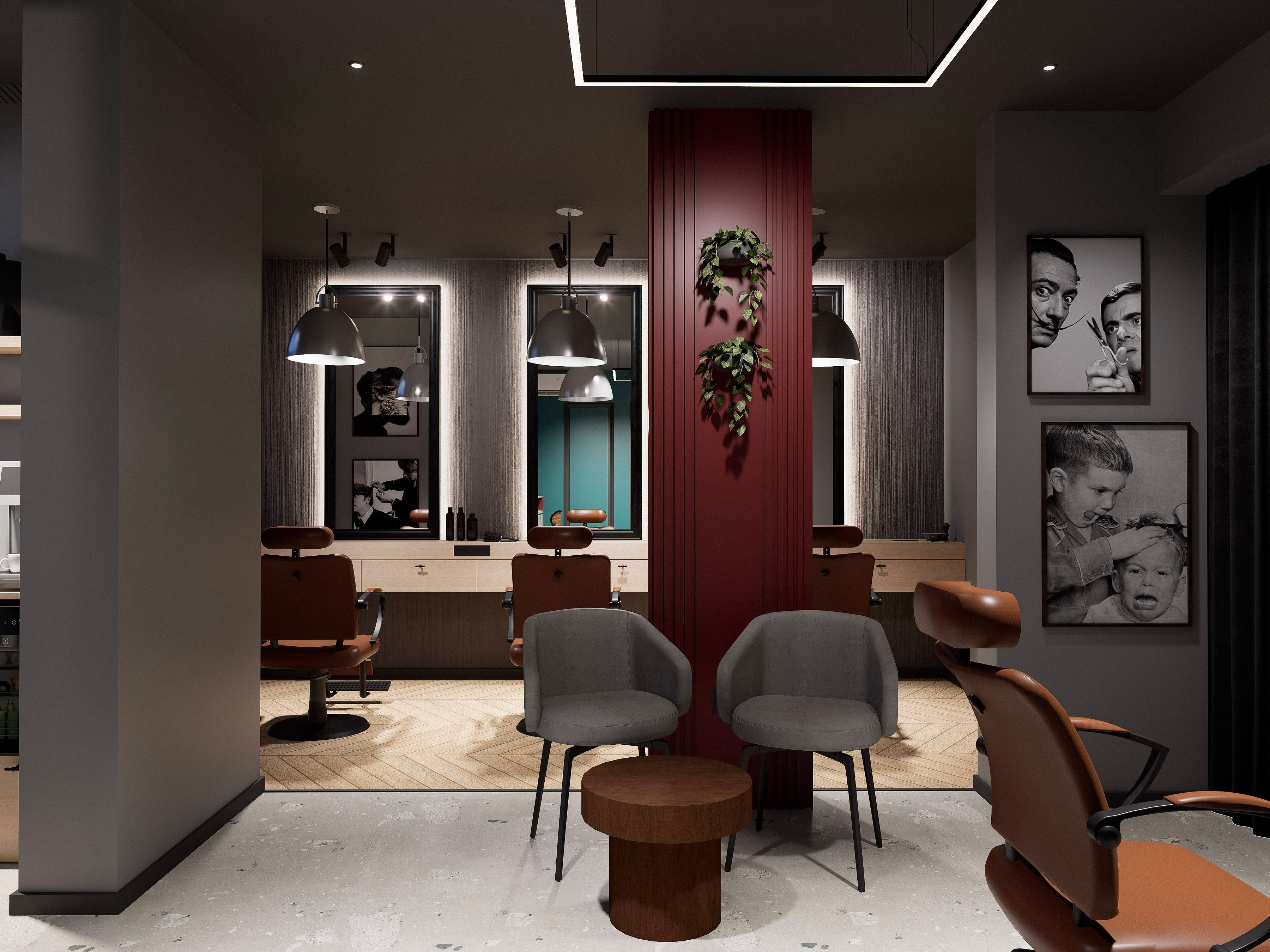 GROOM Barbershop interijer